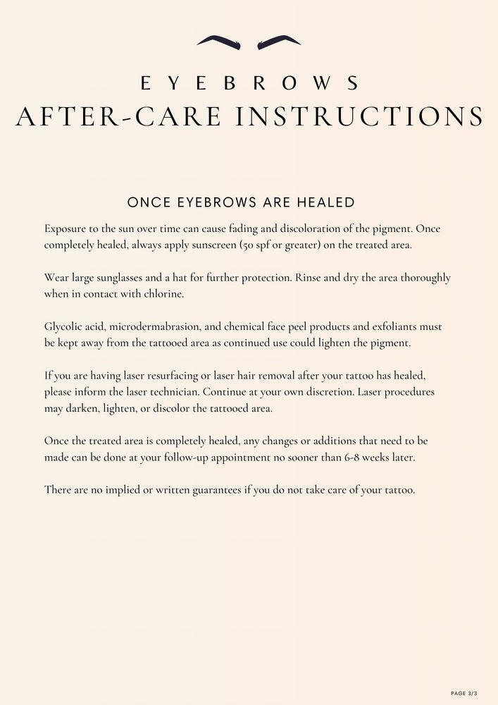 Post Care Instructions