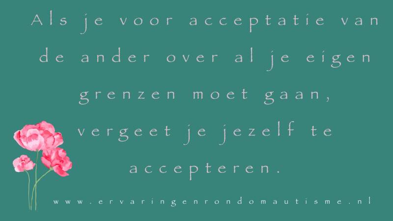 Acceptatie van een ander zou nooit ten koste mogen gaan van jezelf. Autisme relatie partner