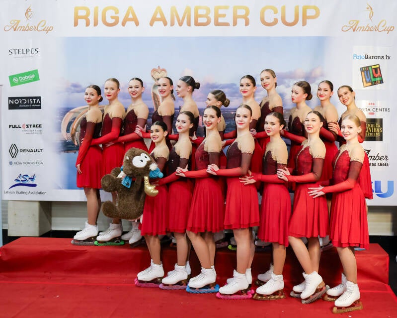 Team Diamonds Junior; Estonia; Short Program; Kiss&amp;Cry; Synchronized Skating; Roberts Voskans; Riga Amber Cup 2026;