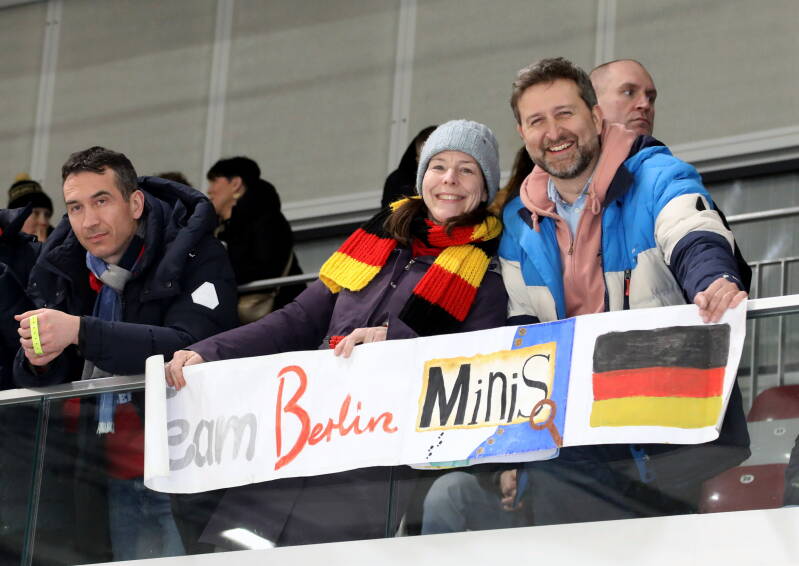 Fans during Riga Amber Cup 2026.  Captured by Mārtiņš Aiše