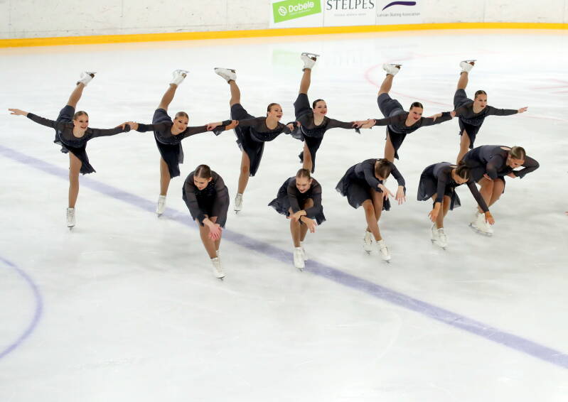 Team Estreija Junior; Finland; Short Program; Synchronized Skating; Mārtiņš Aiše; Riga Amber Cup 2026;