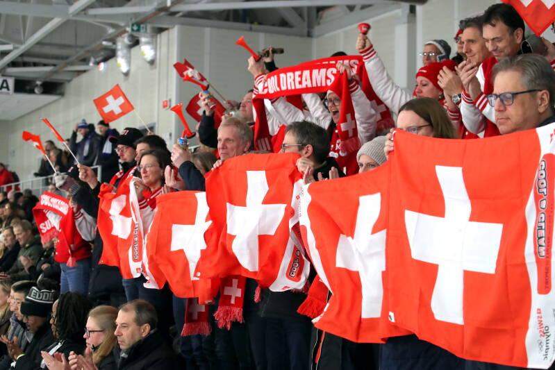 Fans during Riga Amber Cup 2026.  Captured by Mārtiņš Aiše