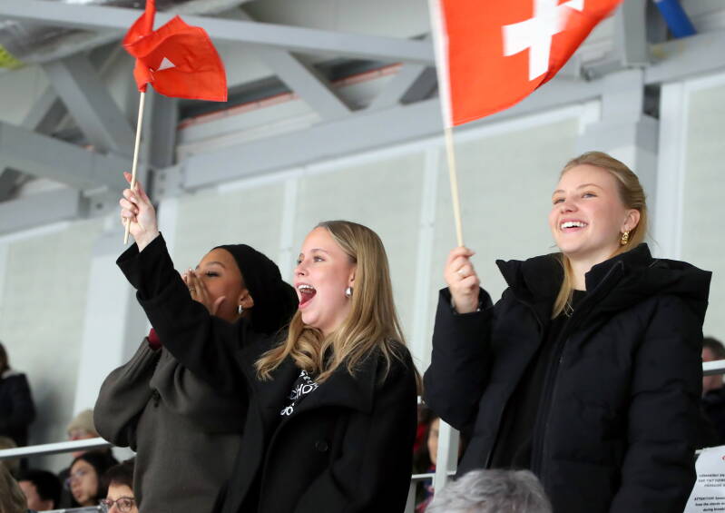 Fans during Riga Amber Cup 2026.  Captured by Mārtiņš Aiše