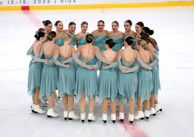 Team Cool Dreams; Switzerland; ISU Senior; Short Program; Synchronized Skating; Mārtiņš Aiše; Riga Amber Cup 2026;