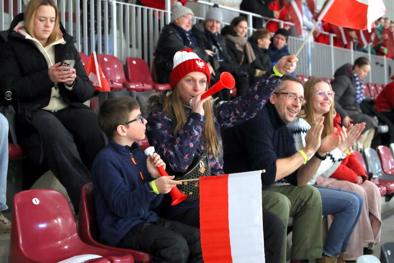 Fans during Riga Amber Cup 2026.  Captured by Mārtiņš Aiše