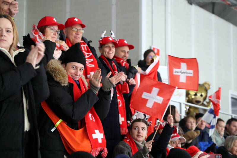 Fans during Riga Amber Cup 2026.  Captured by Mārtiņš Aiše