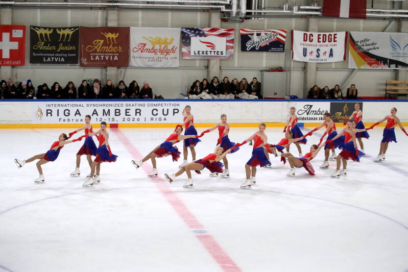 Team Filiae Aboenses; Finland; ISU Advanced Novice. Photo by Mārtiņš Aiše; Riga Amber Cup 2026