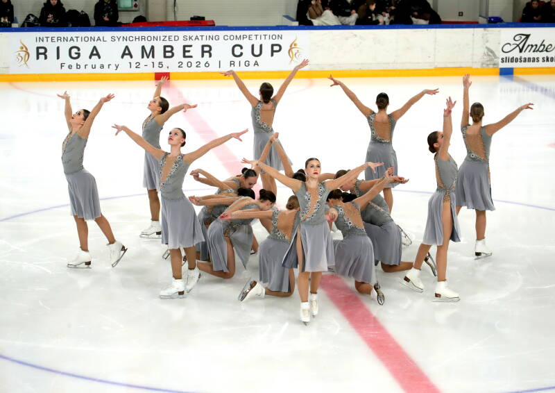 Team Diamonds Junior; Estonia; ISU Junior; Free Skating. Photo by Mārtiņš Aiše; Riga Amber Cup 2026