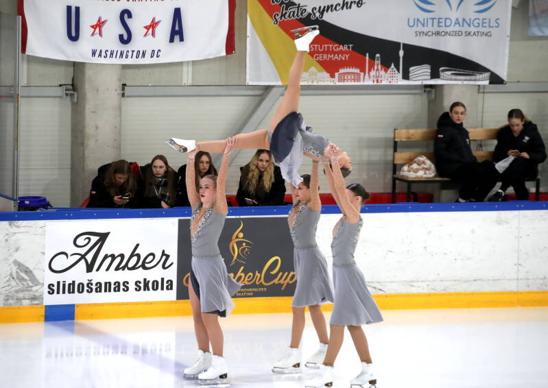 Team Diamonds Junior; Estonia; ISU Junior; Free Skating. Photo by Mārtiņš Aiše; Riga Amber Cup 2026