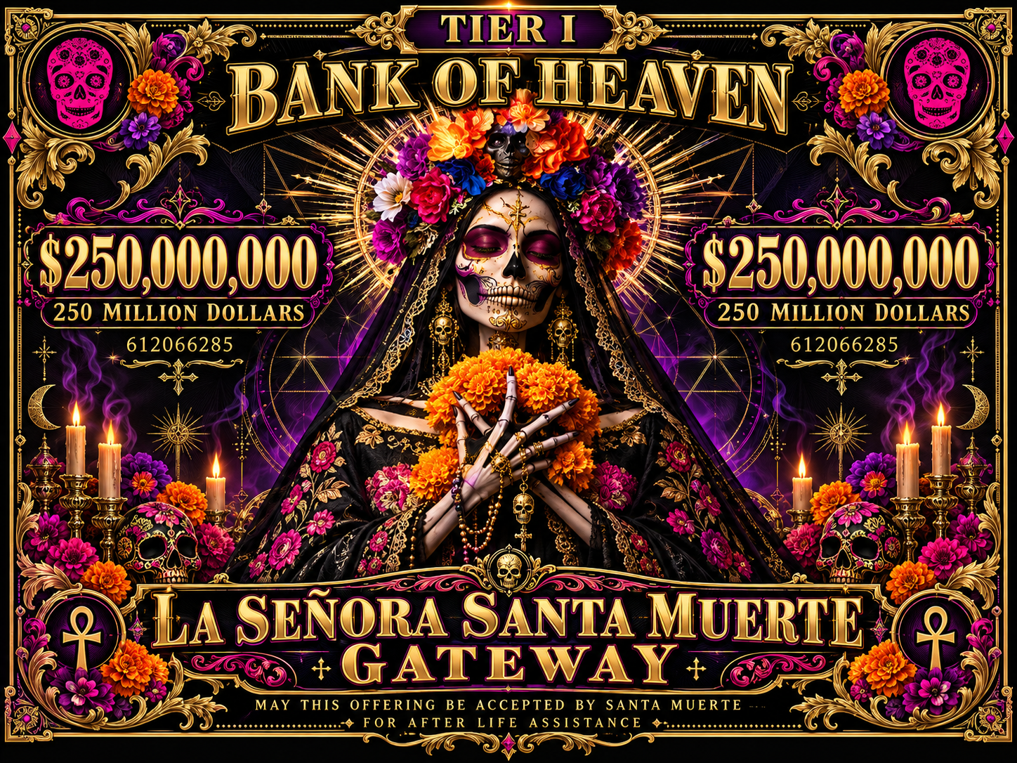 Santa Muerté Offering Note (28 NOTES PER PACK)