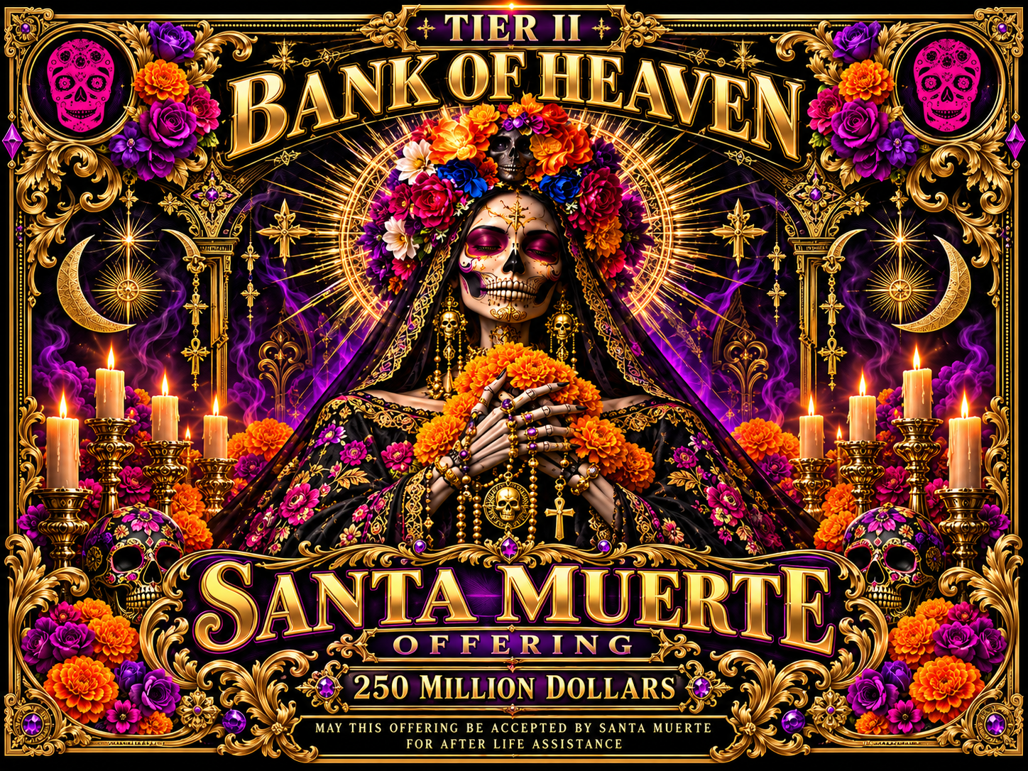 Santa Muerté Offering Note (100 NOTES PER PACK)
