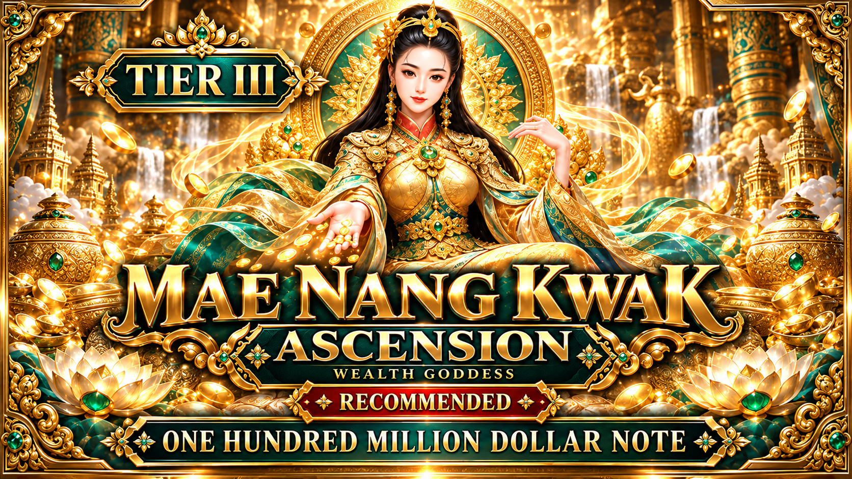 Wealth Goddess - Mae Nang Kwak: 108 Notes (per pack)