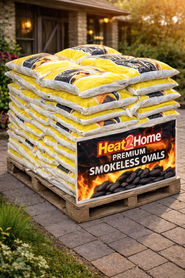 Full Pallet Premium Smokeless Coal Ovoids 50x 20kg bags