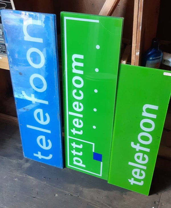 Vintage PPT glas plaat