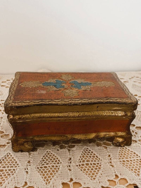 Coffret à bijoux en bois de style vénitien
