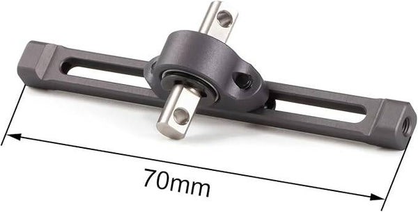 Aluminium verstellbare Trägerlagerbaugruppe Cross Member für 1/10 RC Crawler LCG Chassis