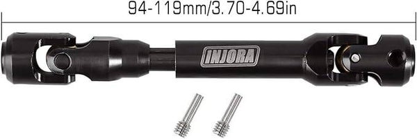 INJORA Steel Heavy-Duty 94  -119mm Drive Shaft for 1/10 RC Car Crawler