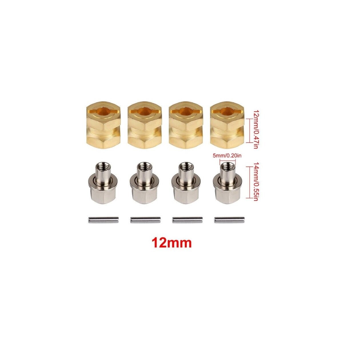 INJORA 4PCS 12mm