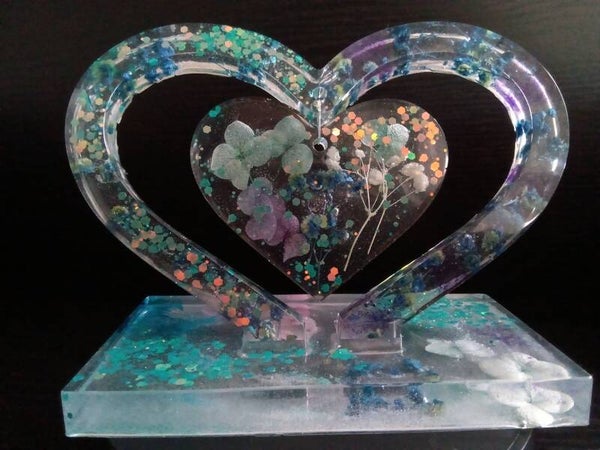 Herzaufsteller Blumen