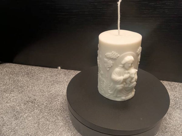 Kerze Jesus mit Lamm