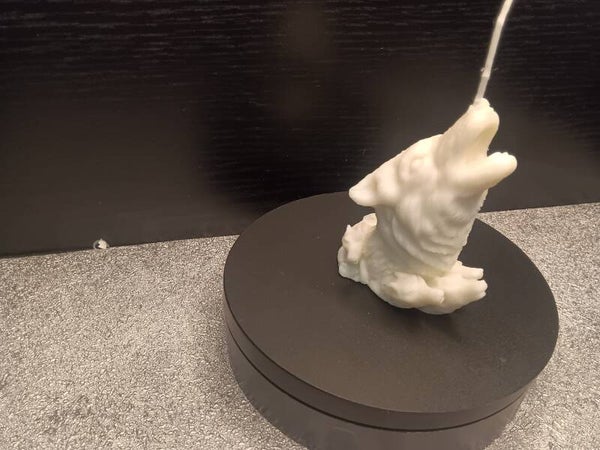 Kerze Wolf mit Familie