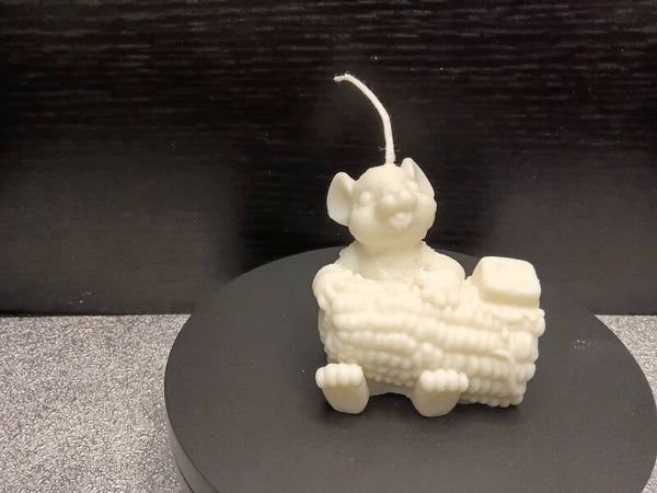 Kerze Maus Maiskolben