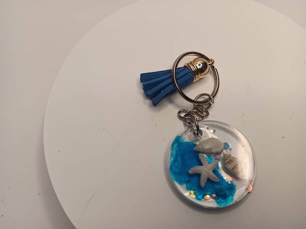 Epoxidharz schlüsselanhänger mit Deko