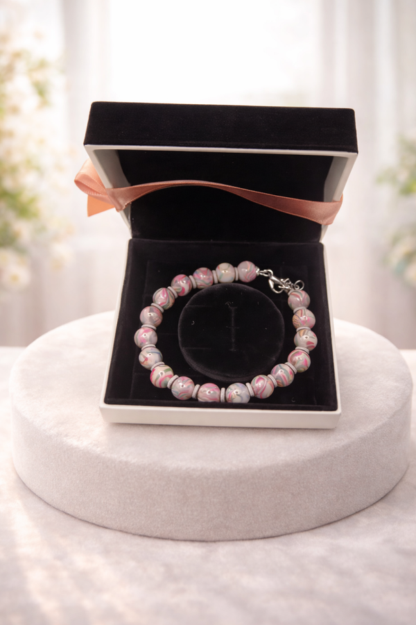Armband Rosa marmoriert