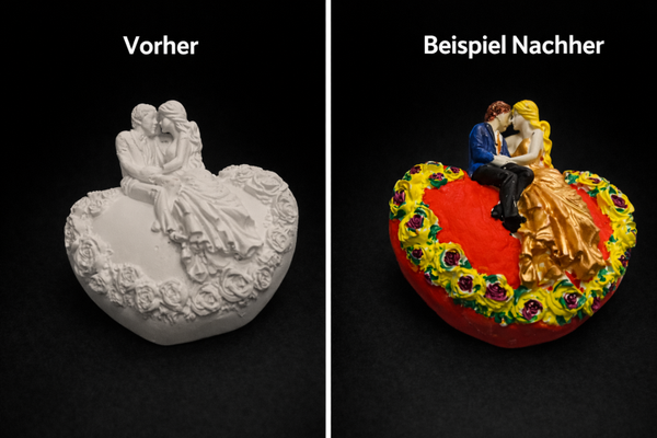 Gipsfiguren zum Selberbemalen Liebe
