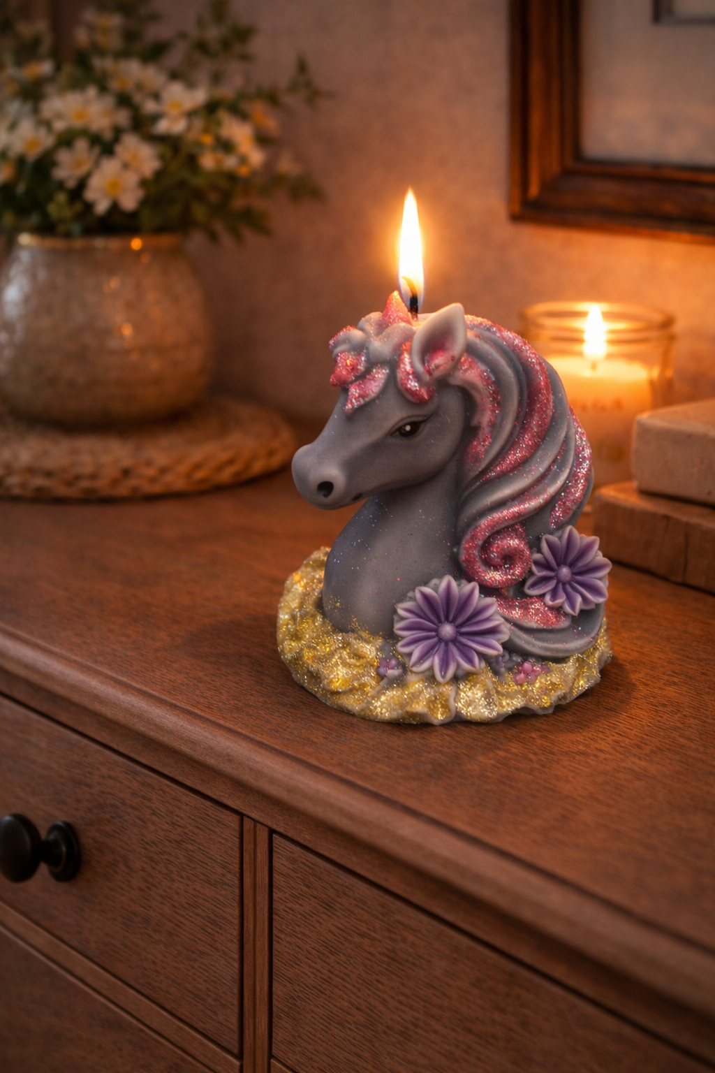 Kerze Pferdekopf Pferd