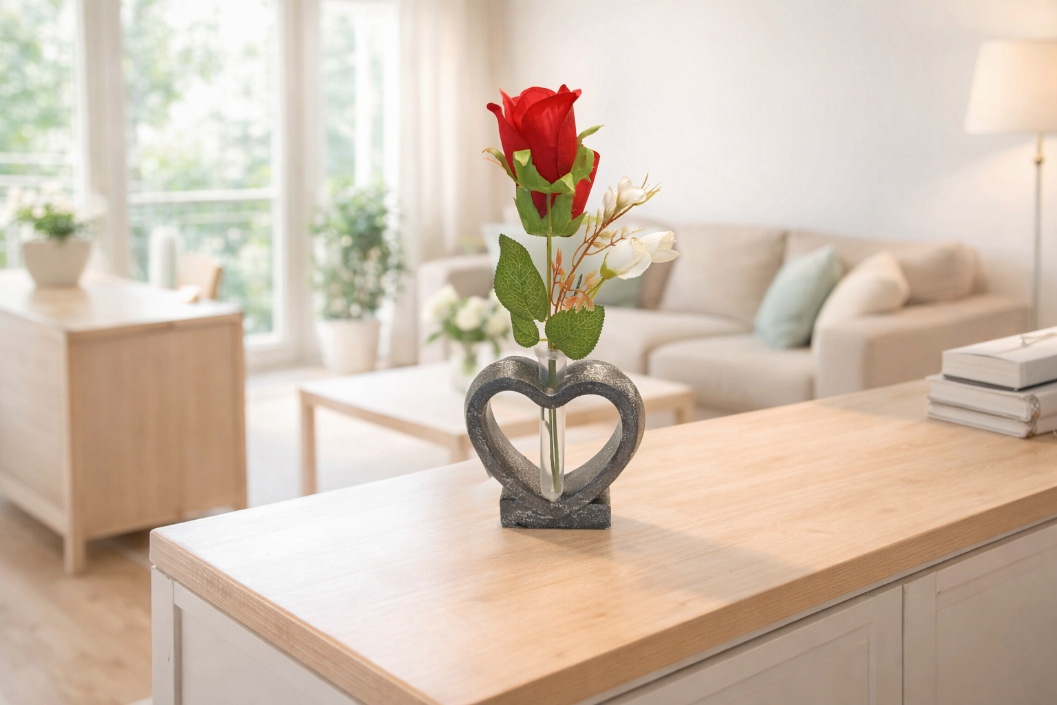 Gesteck Blumenhalter aus Gips