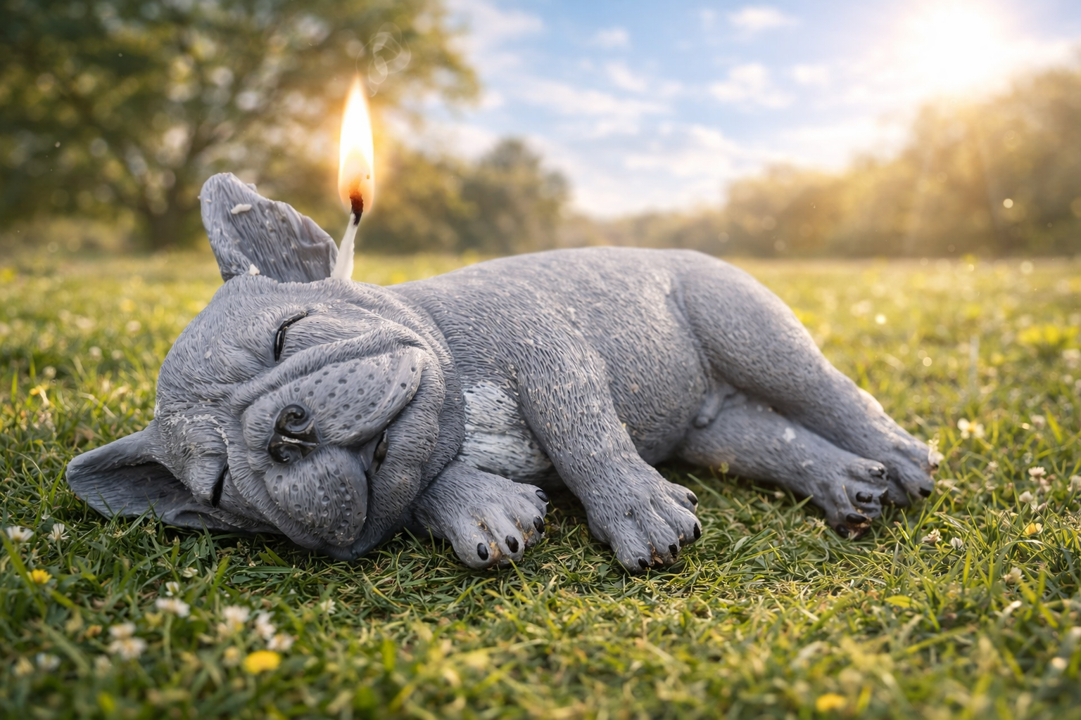 Kerze Bulldogge Hund