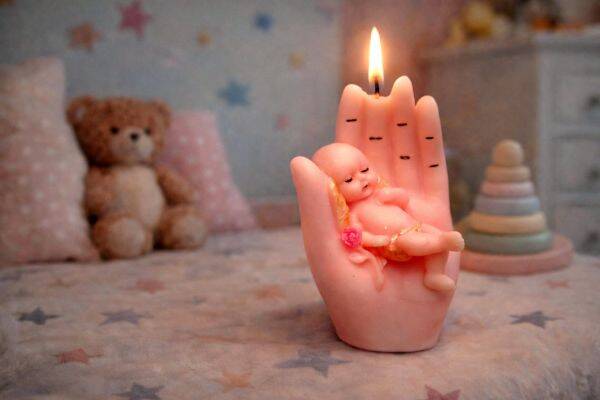 Hand mit Baby Kind