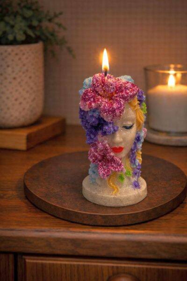 Frau mit Blumen Blume