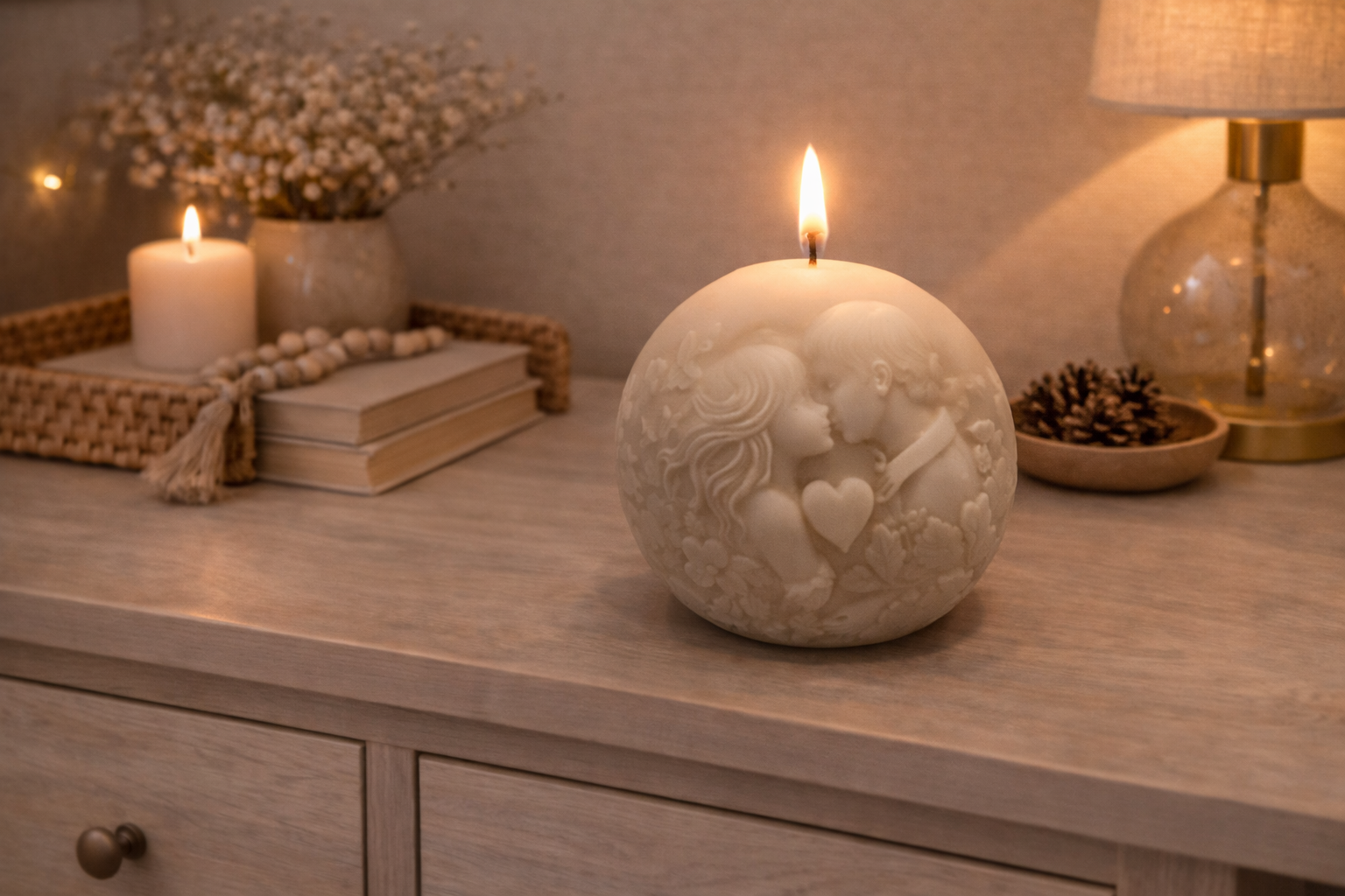 Kerze Liebespaar Liebe