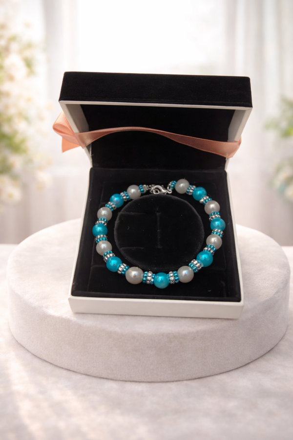 Armband Silber Petrol