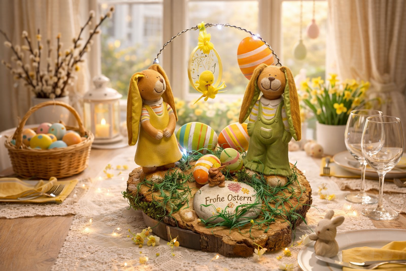 Gesteck Ostern Beleuchtet