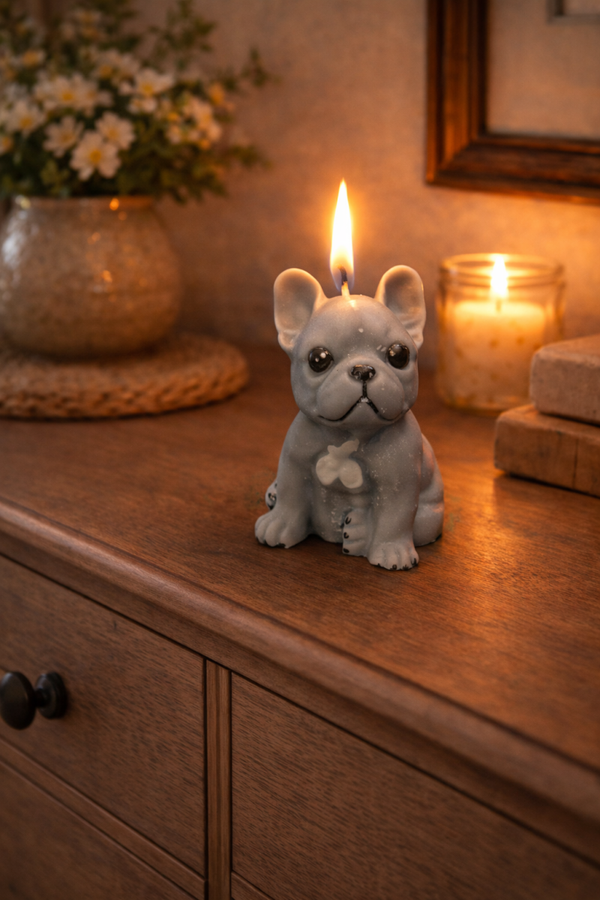 Bulldogge Hund sitzend