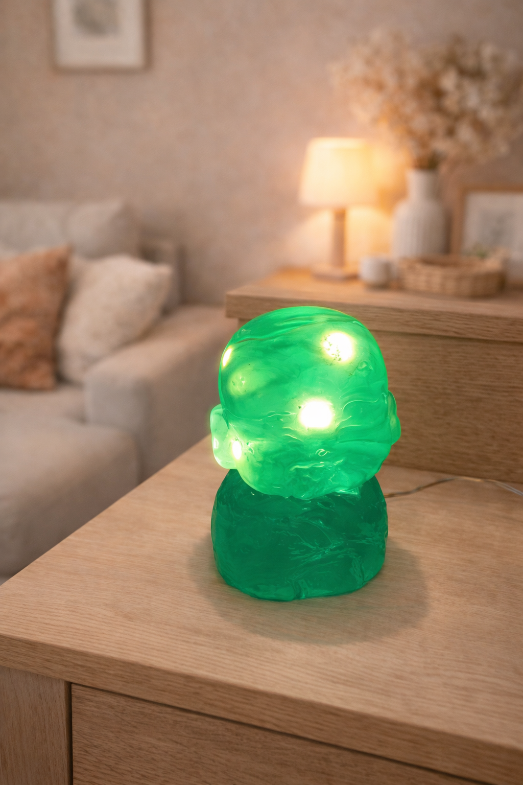 Epoxidharz klein Buddababy mit Licht