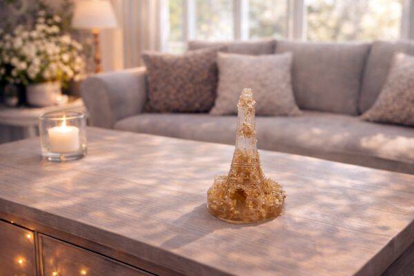 Epoxidharz Eiffelturm mit Blattgold