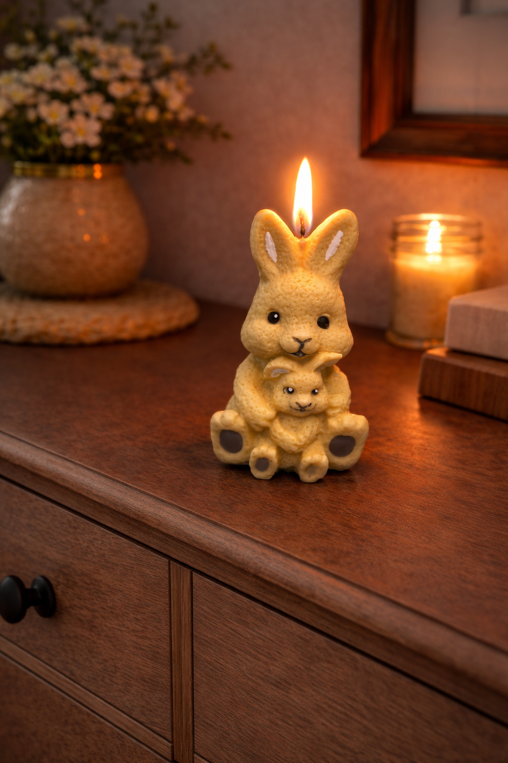 Hase mit Kind Ostern