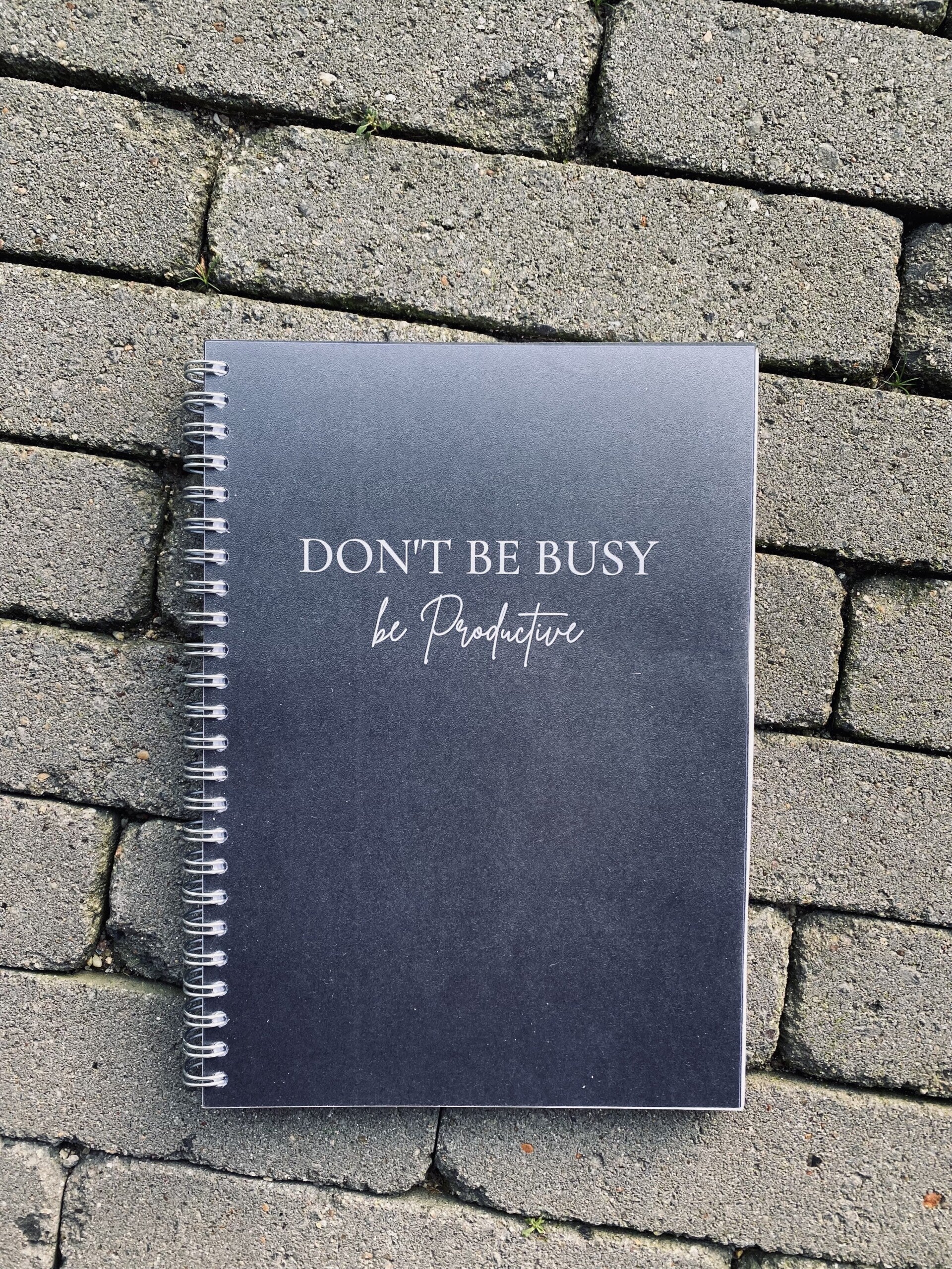 Don't be busy, be productive dagplanner