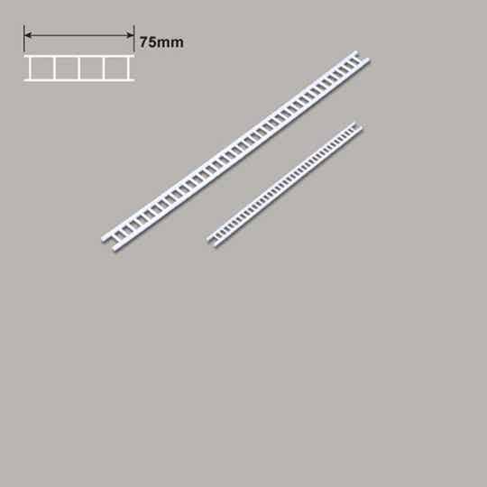Plastruct Styrene Structural Stair Rails - Pkg of 2, 1:100 Scale, 27/64 Plastruct Styrene Structural Stair Rails - Pkg of 2, 1:100 Scale, 27/64