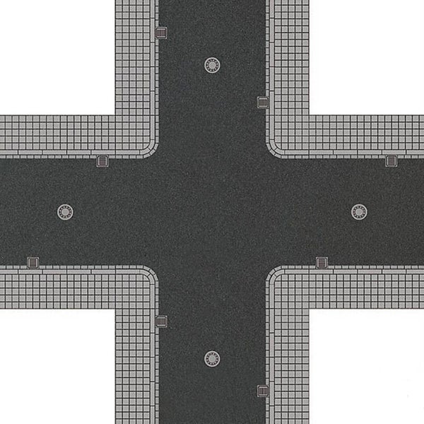 Busch H0 1104 kruising met stoepen