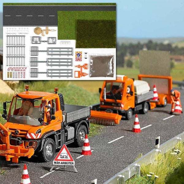 Busch H0 1166  wegenbouw set