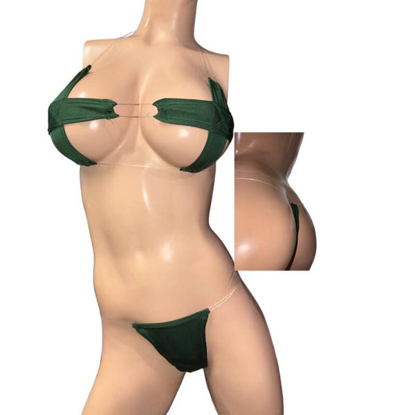 Exotic Dancer Bikini Hunter Green