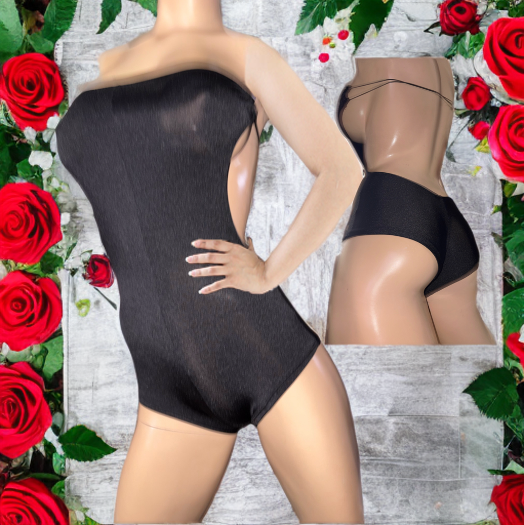 Exotic Dancer Black Romper