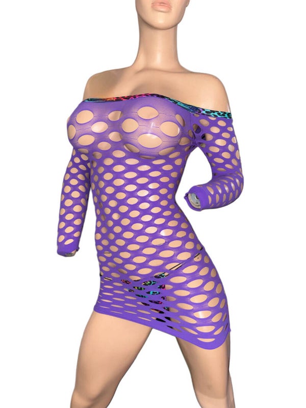 Exotic Dancer Purple Net Dress