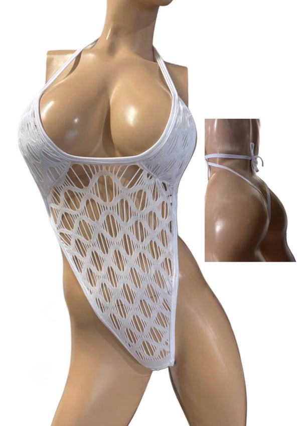 Exotic Dancer White bodysuit