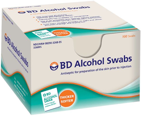 BD Alcohol Swabs (100ct)
